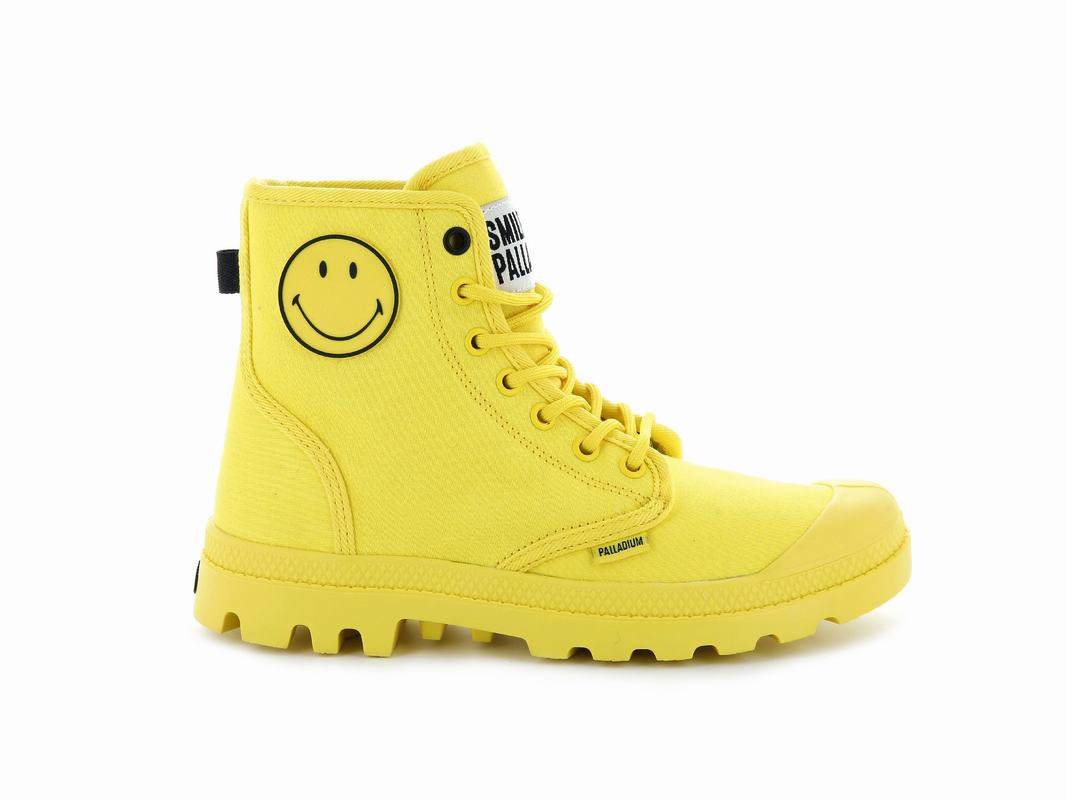 Botas Palladium Pampa Smiley Fest Bag Hombre - Amarillo ||PYJX-67398||